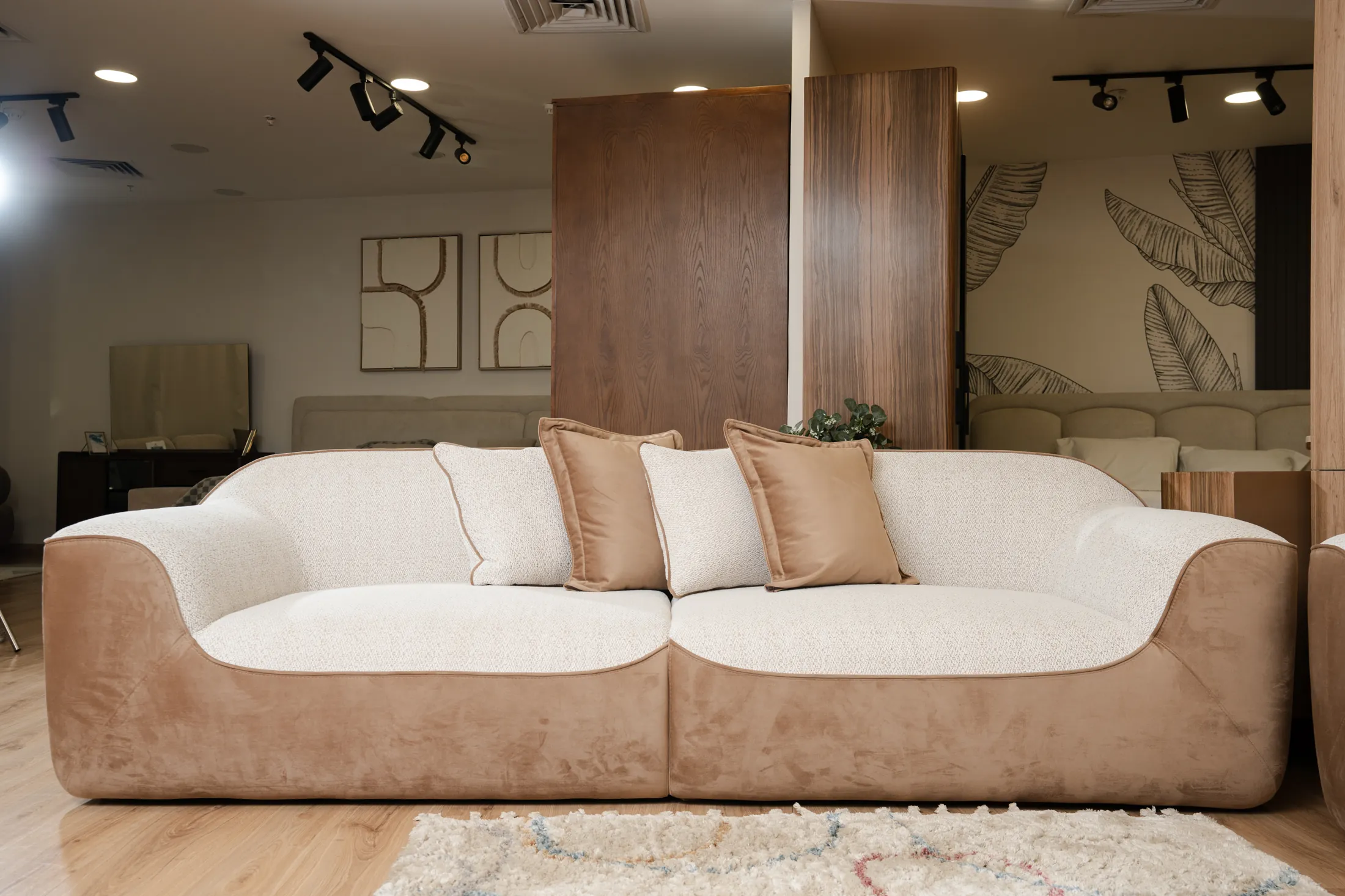 Sofa and living area in the Livarto showroom